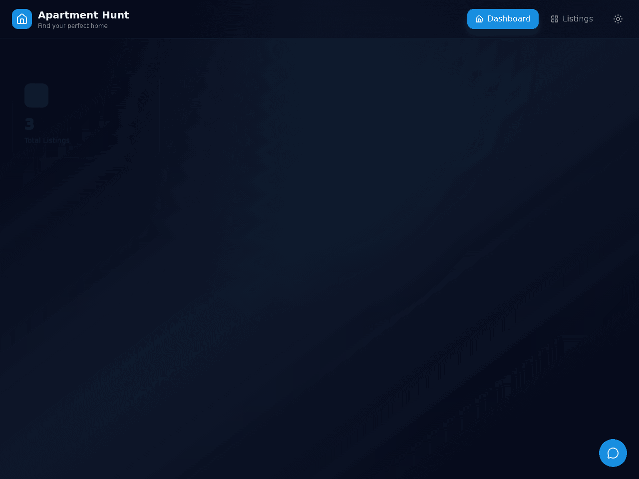 Apartment Hunt Dashboard
