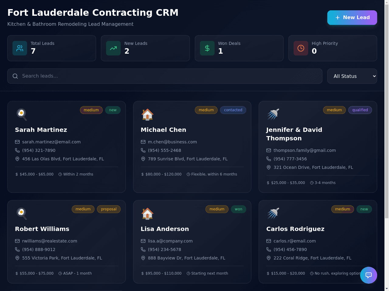 Lead Capture Dashboard