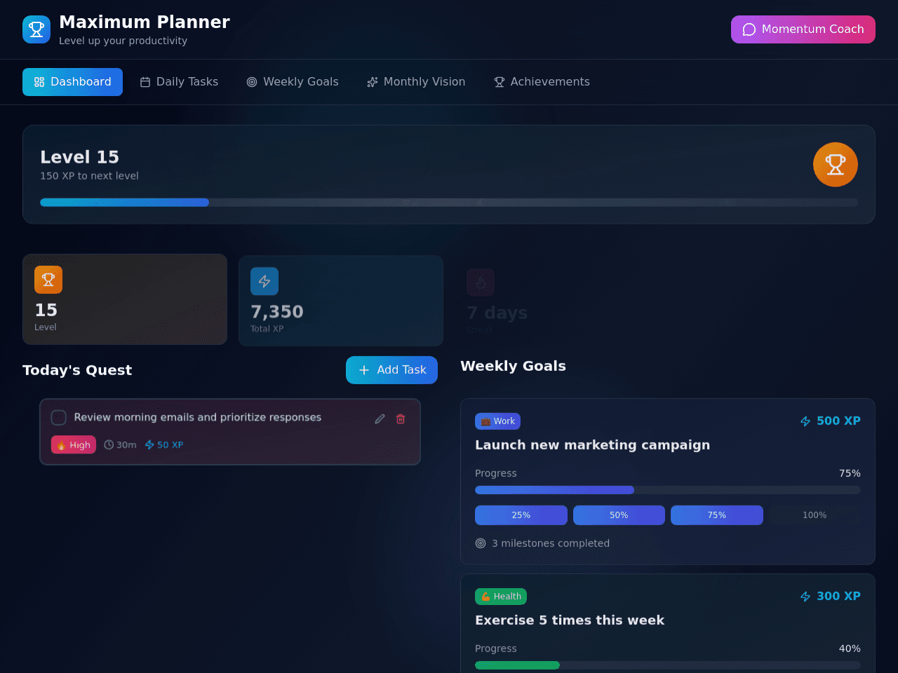 Progress Planner Max