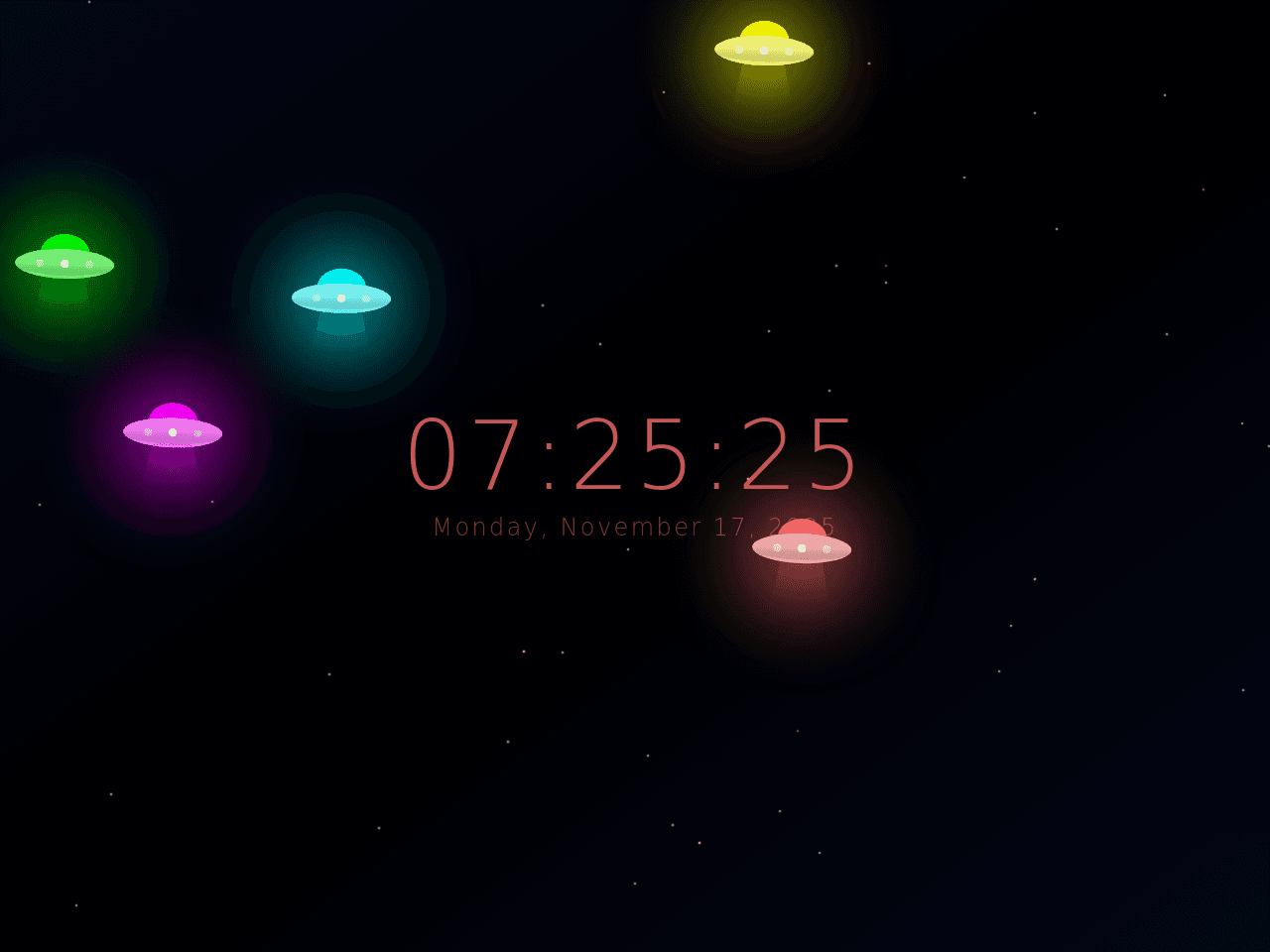 UFO Bounce Clock