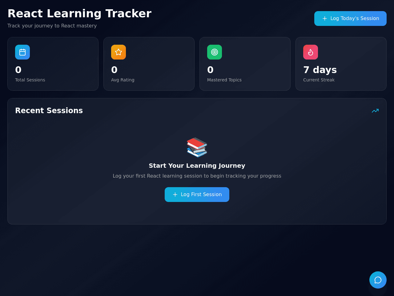 React Learning Tracker