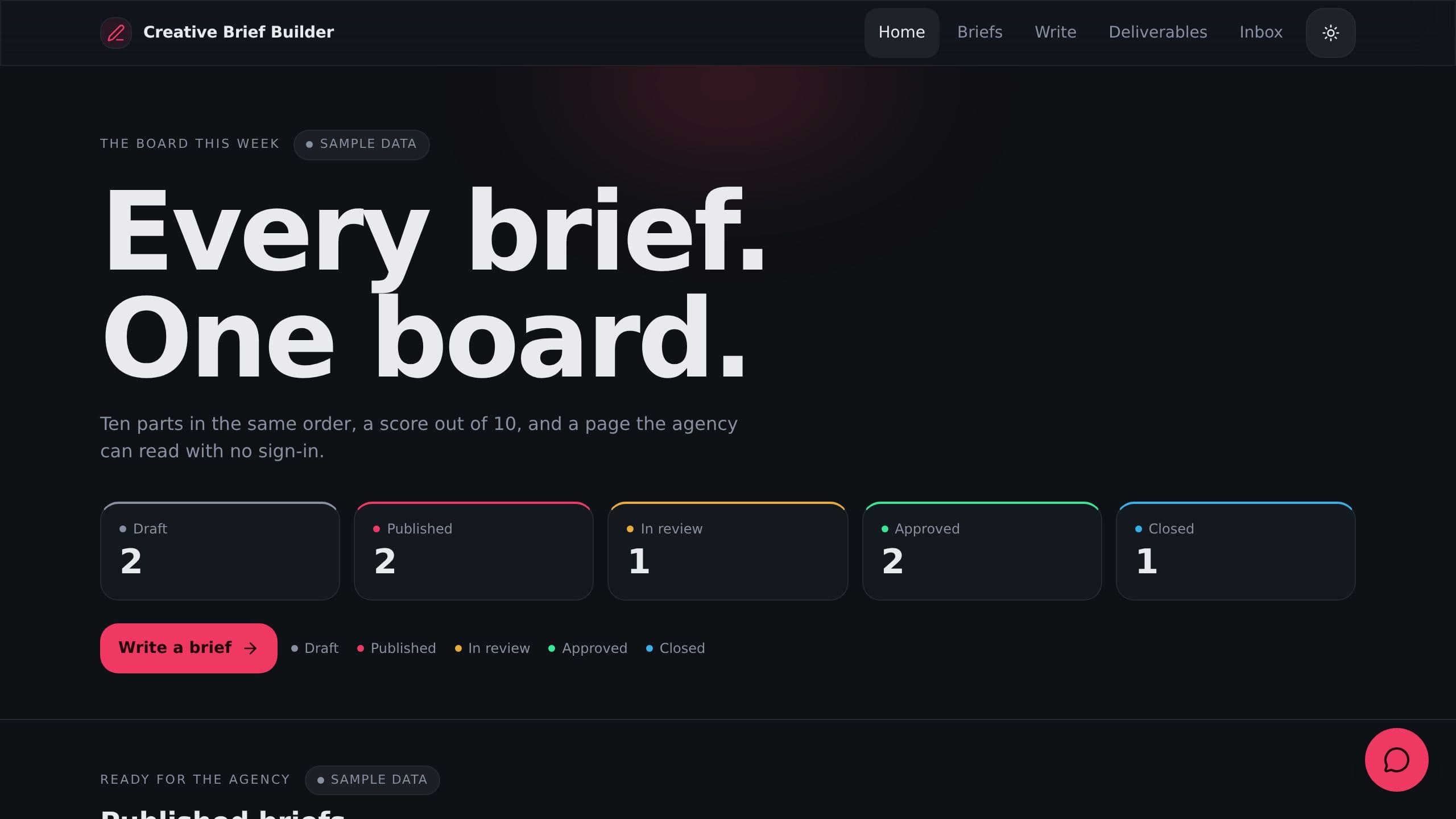 Creative Brief Builder preview