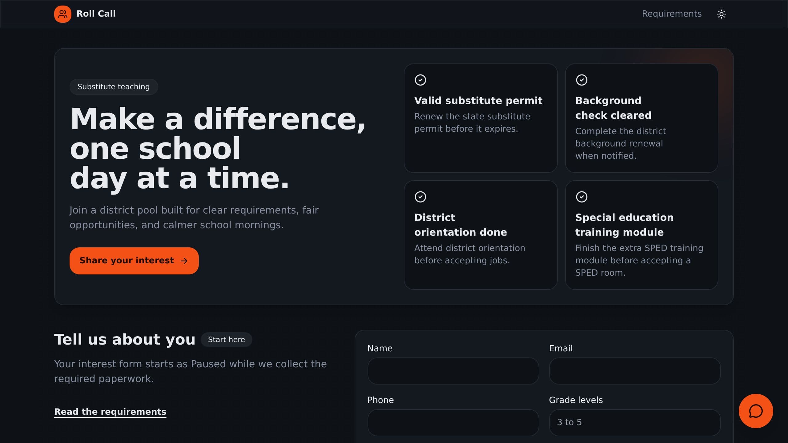 Substitute Teacher Pool preview