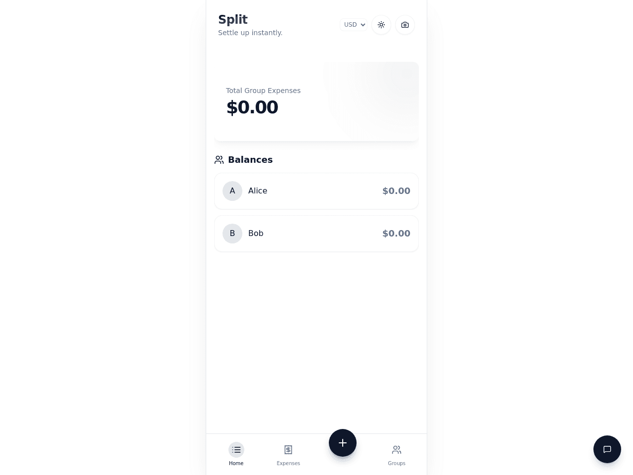 Split Smart Dashboard