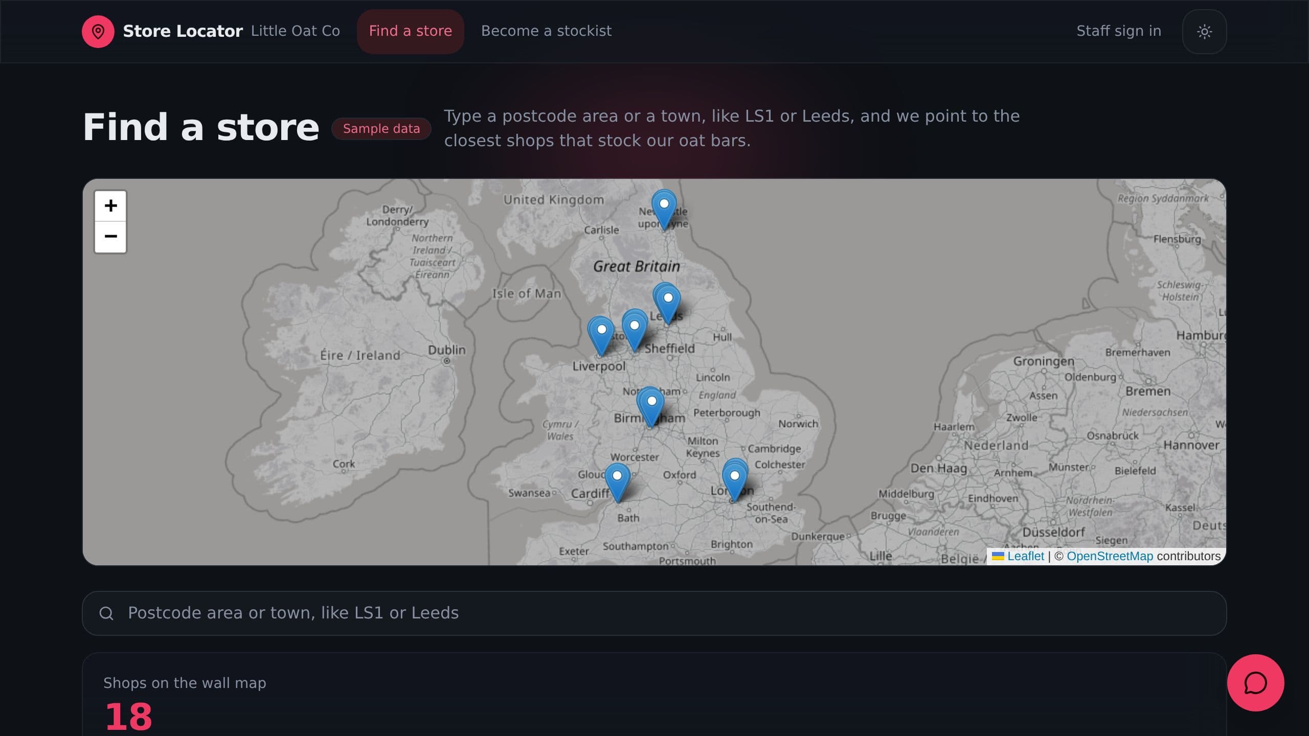 Store Locator preview