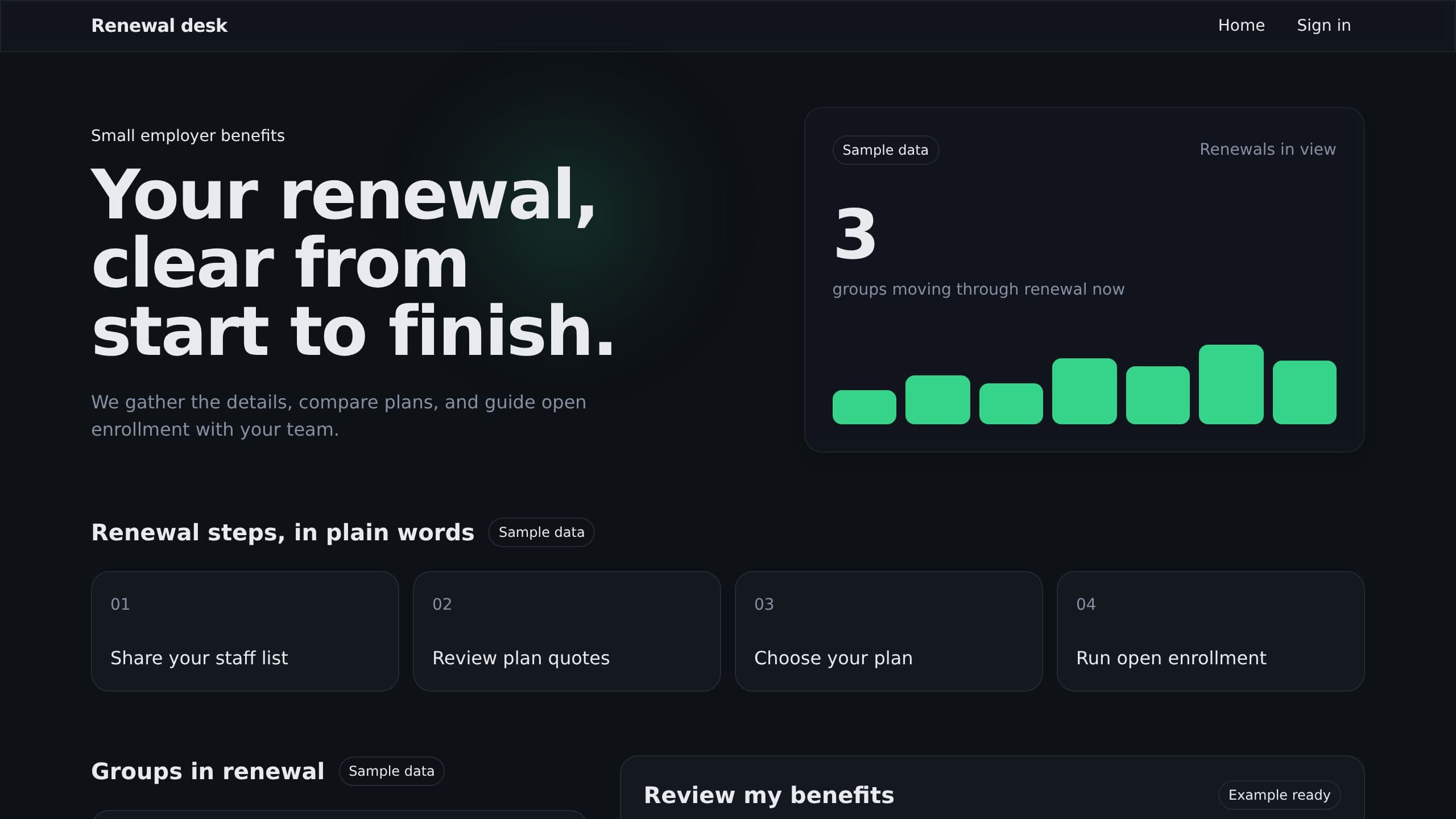 Benefits Broker Renewals preview