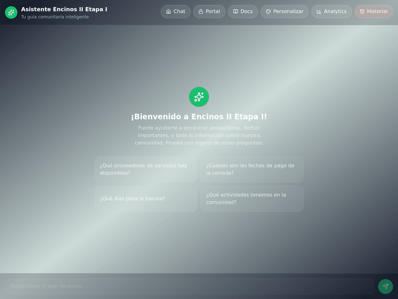 (1st test) Asistente Encinos II Etapa I