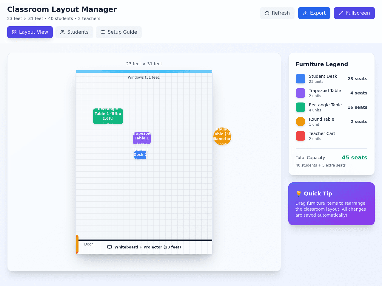 Classroom Layout Designer