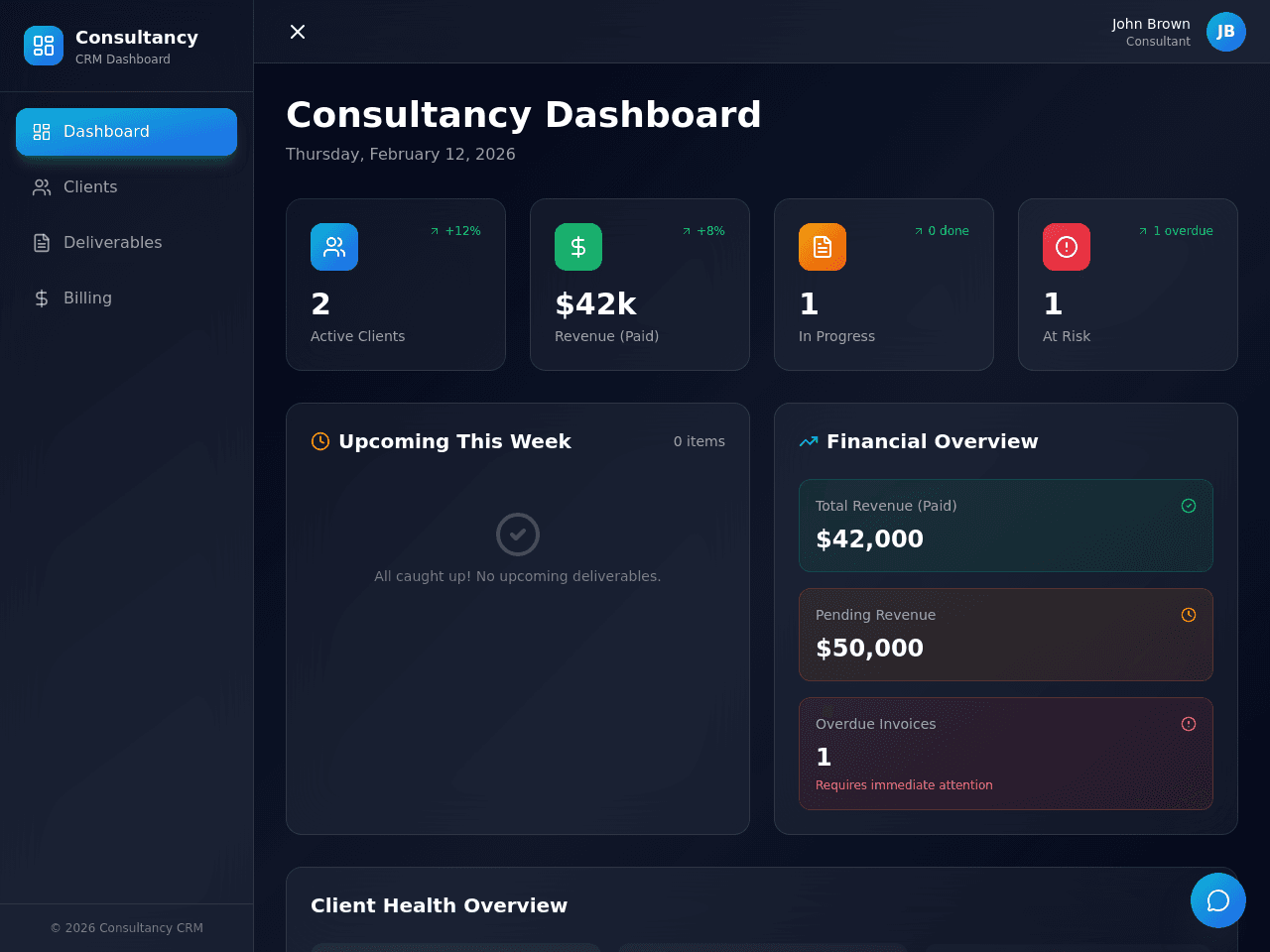 Consultant Dashboard