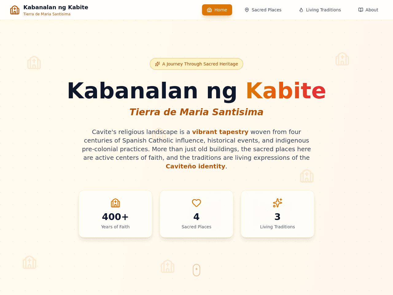 Sacred Cavite Portfolio