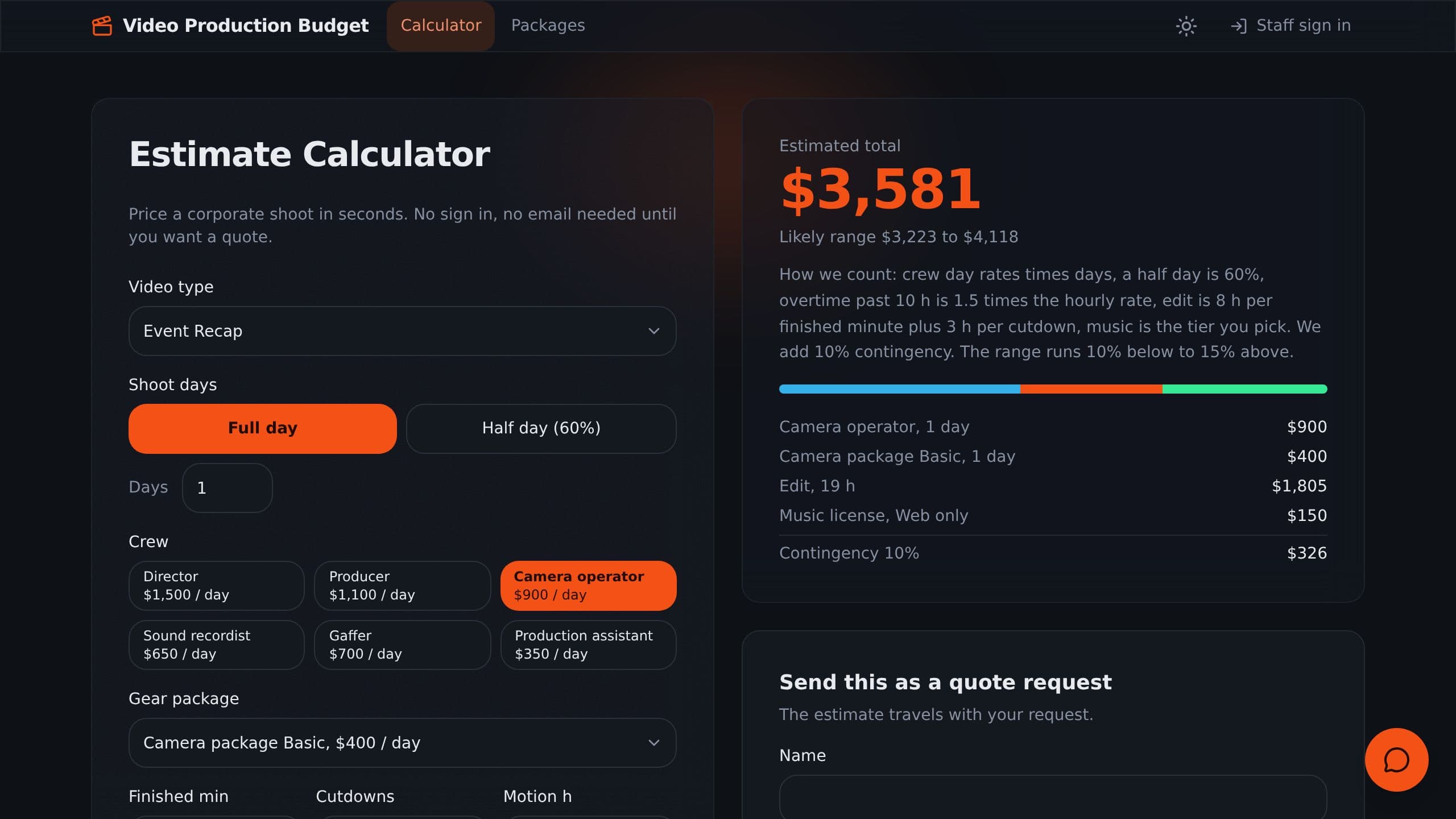 Video Production Budget preview