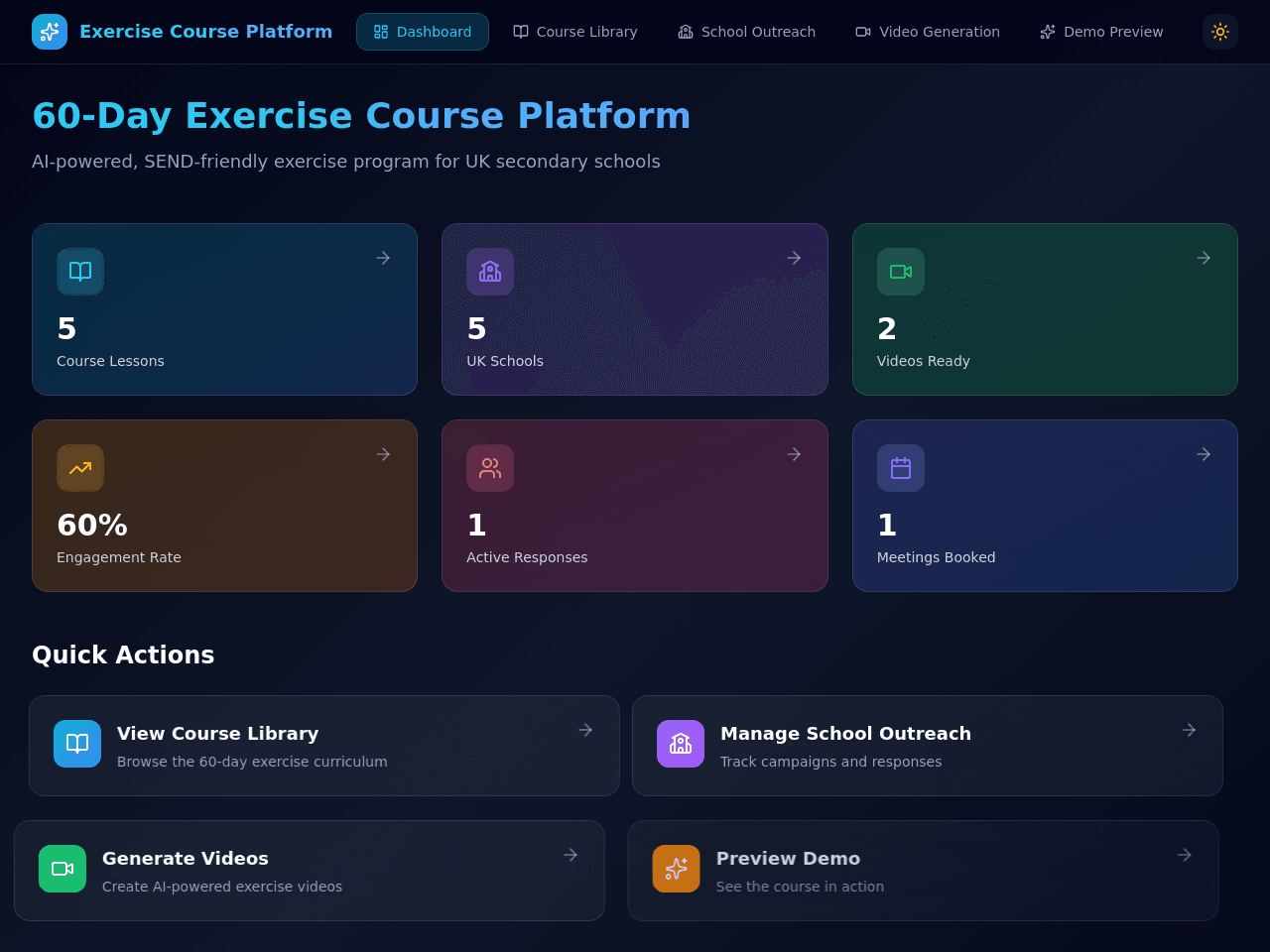 Exercise Course Portal