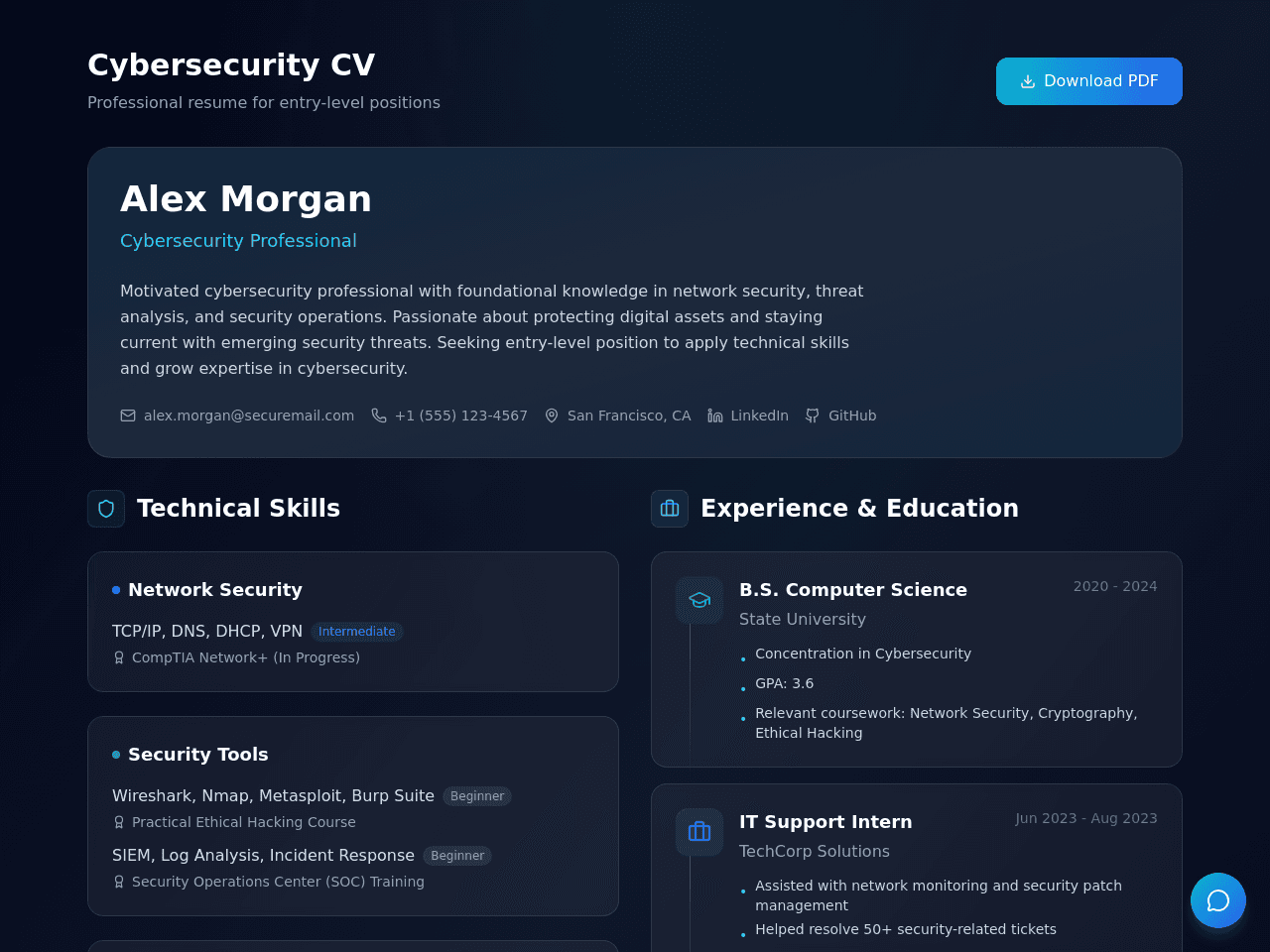 Secure CV Builder