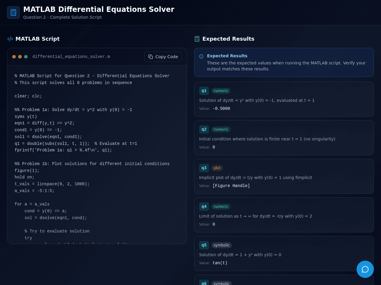 Matlab Solver Studio