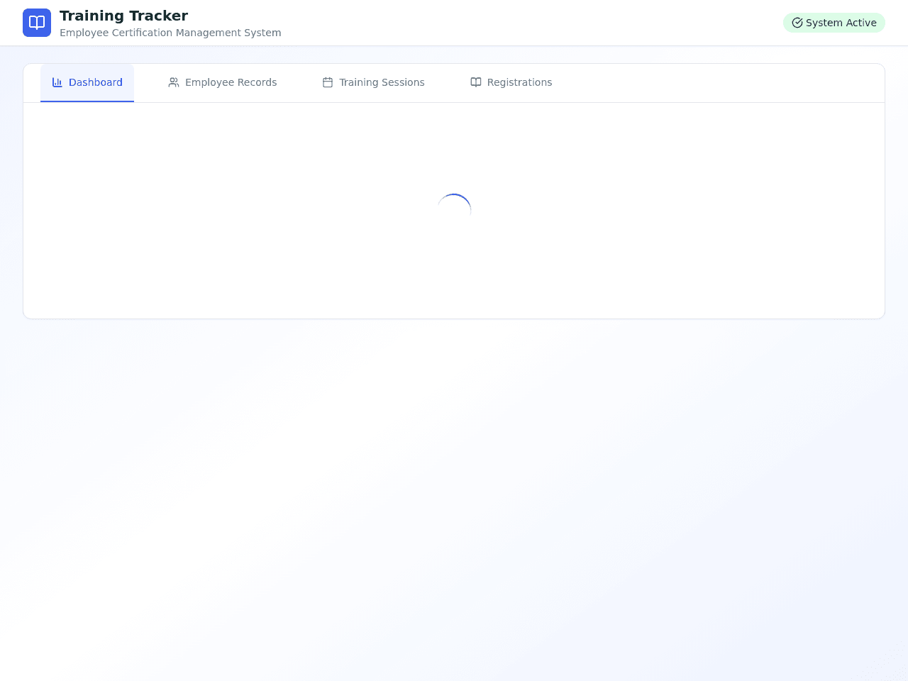 Training tracker