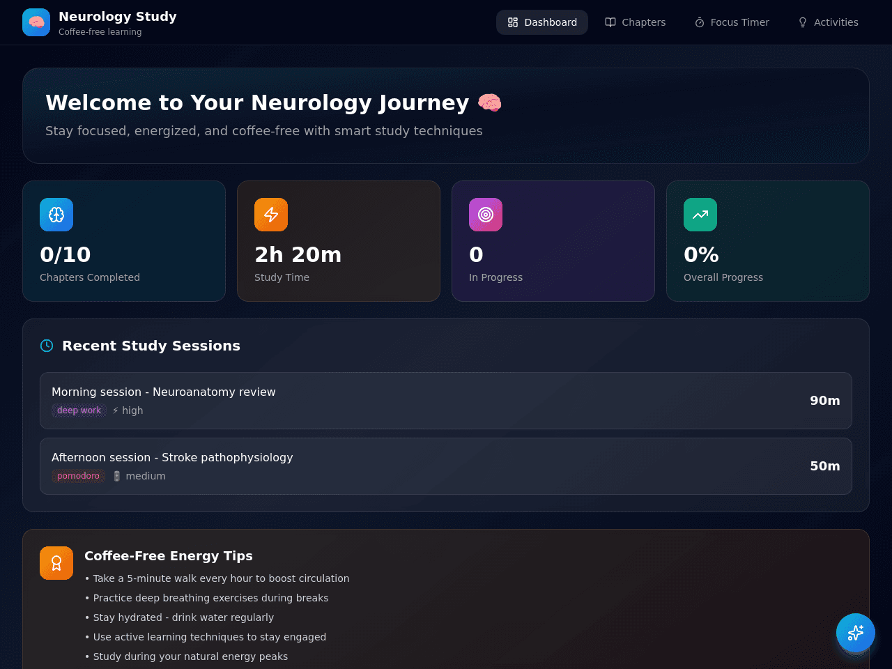 Neurology Study Tracker