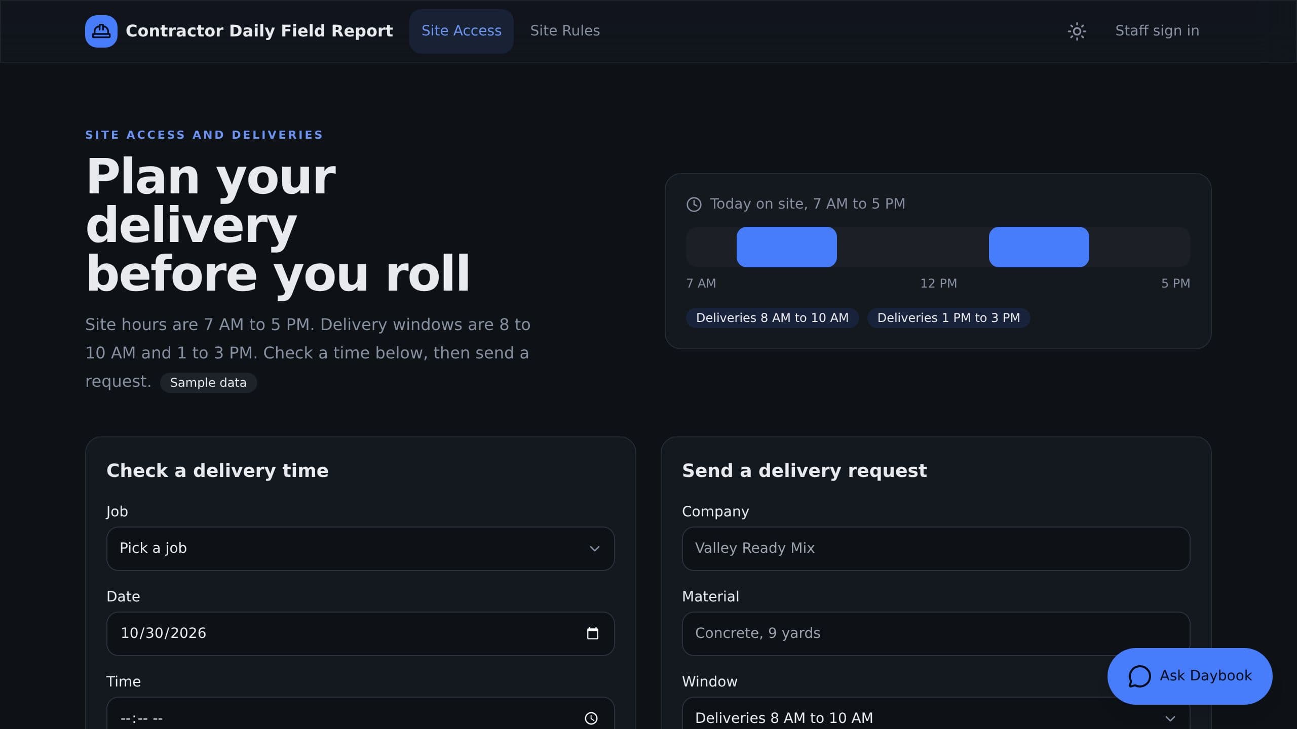 Daily Field Report preview