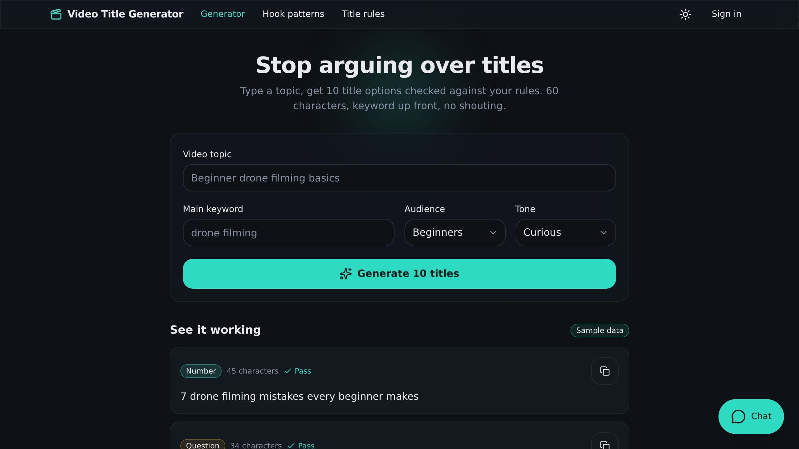 Video Title Generator preview