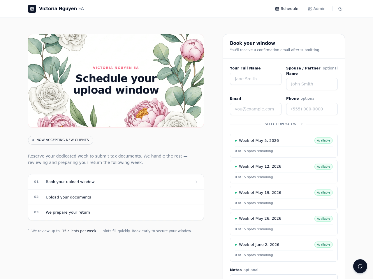 Schedule Flow Portal