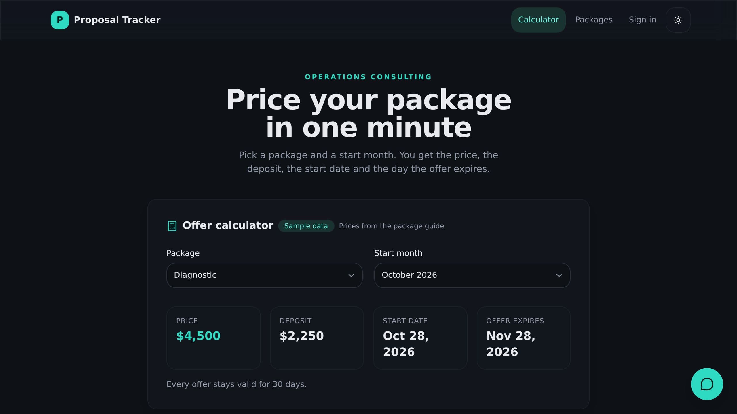 Proposal Tracker preview