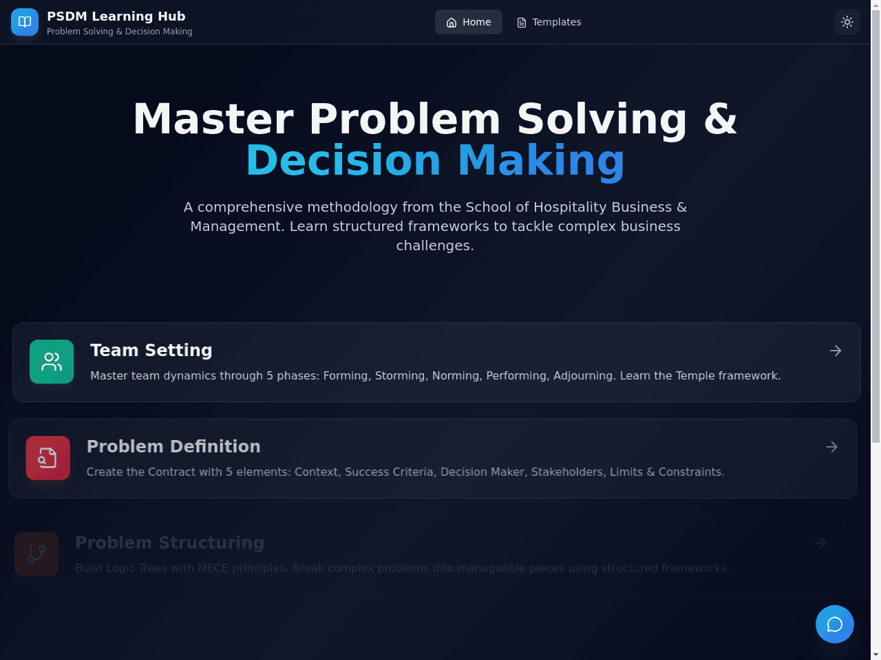 Problem Solving and Decision Making APP