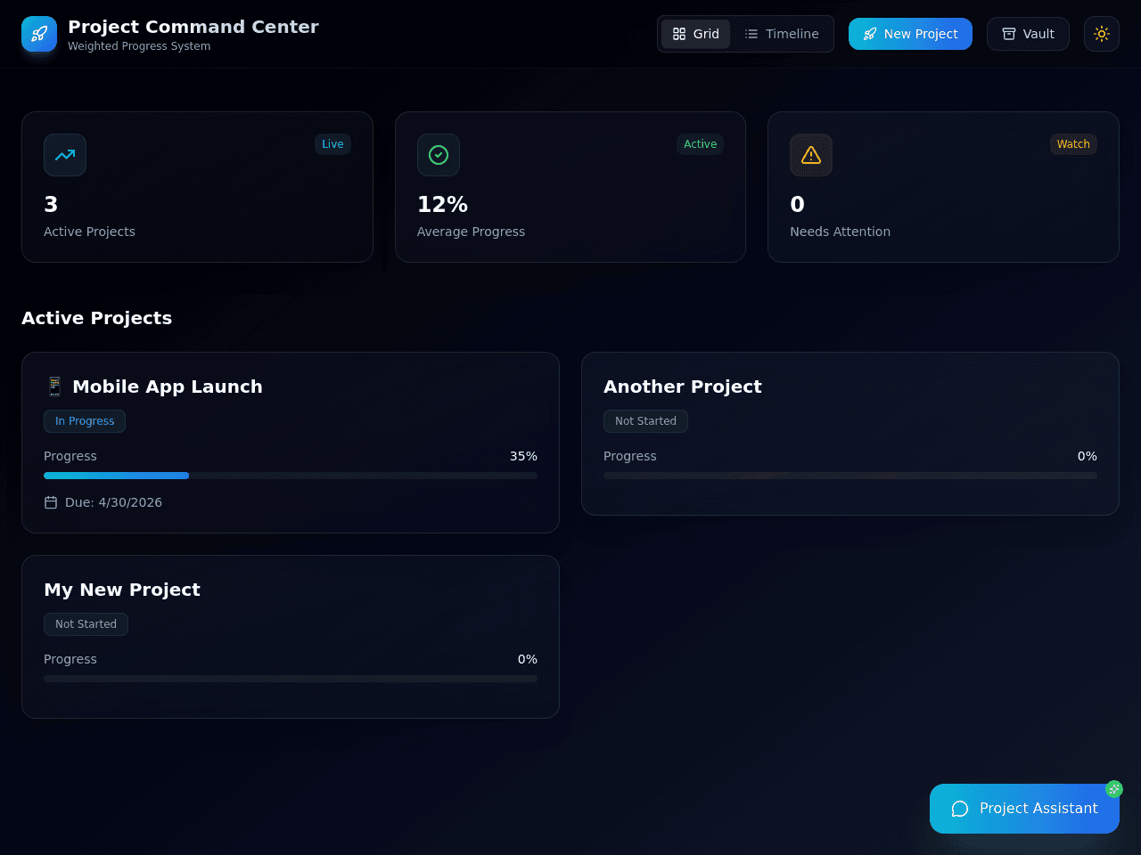 Project Progress Portal