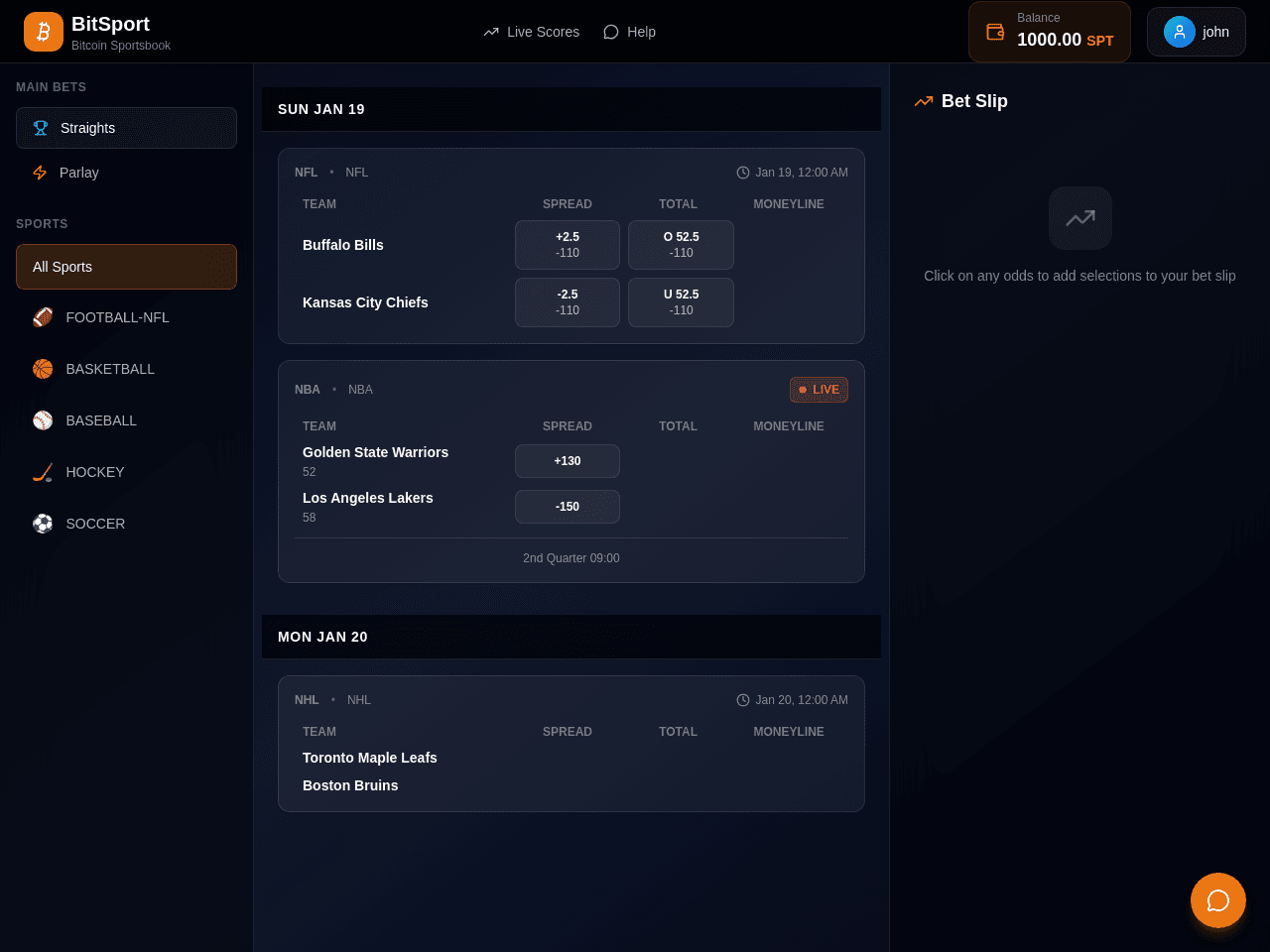 BitSport Dashboard