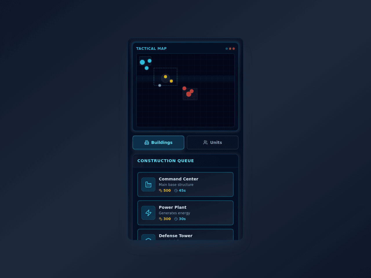 Command Center Panel