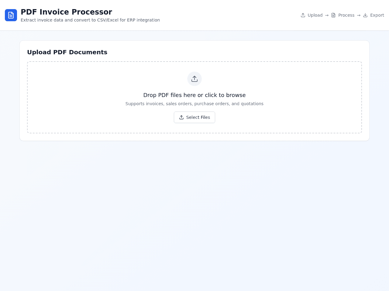 React PDF CSV Converter