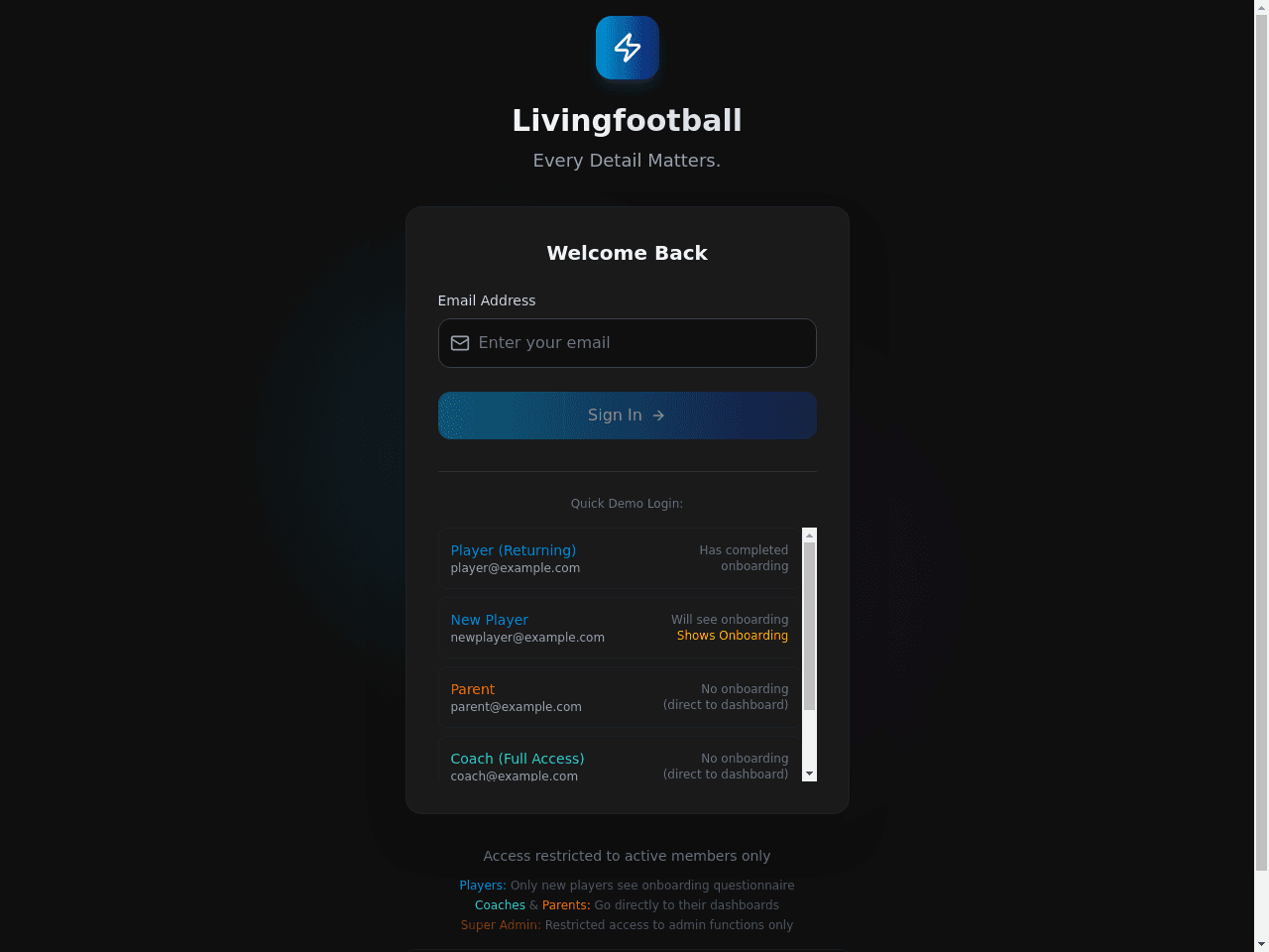 Livingfootball Branch 8 - 1.1 backend user data