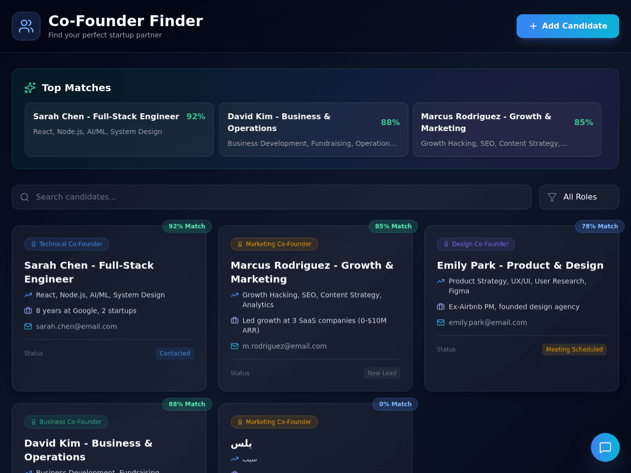Co-Founder Flow