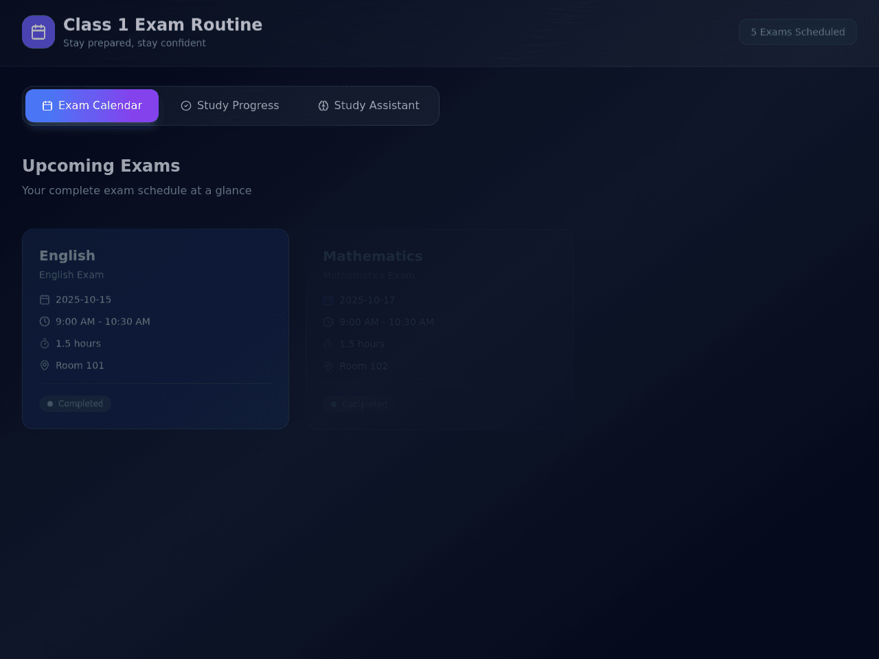Exam Routine Planner