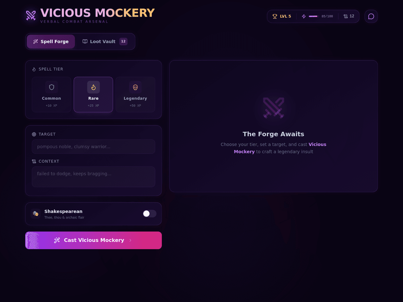 D&D Mockery Generator