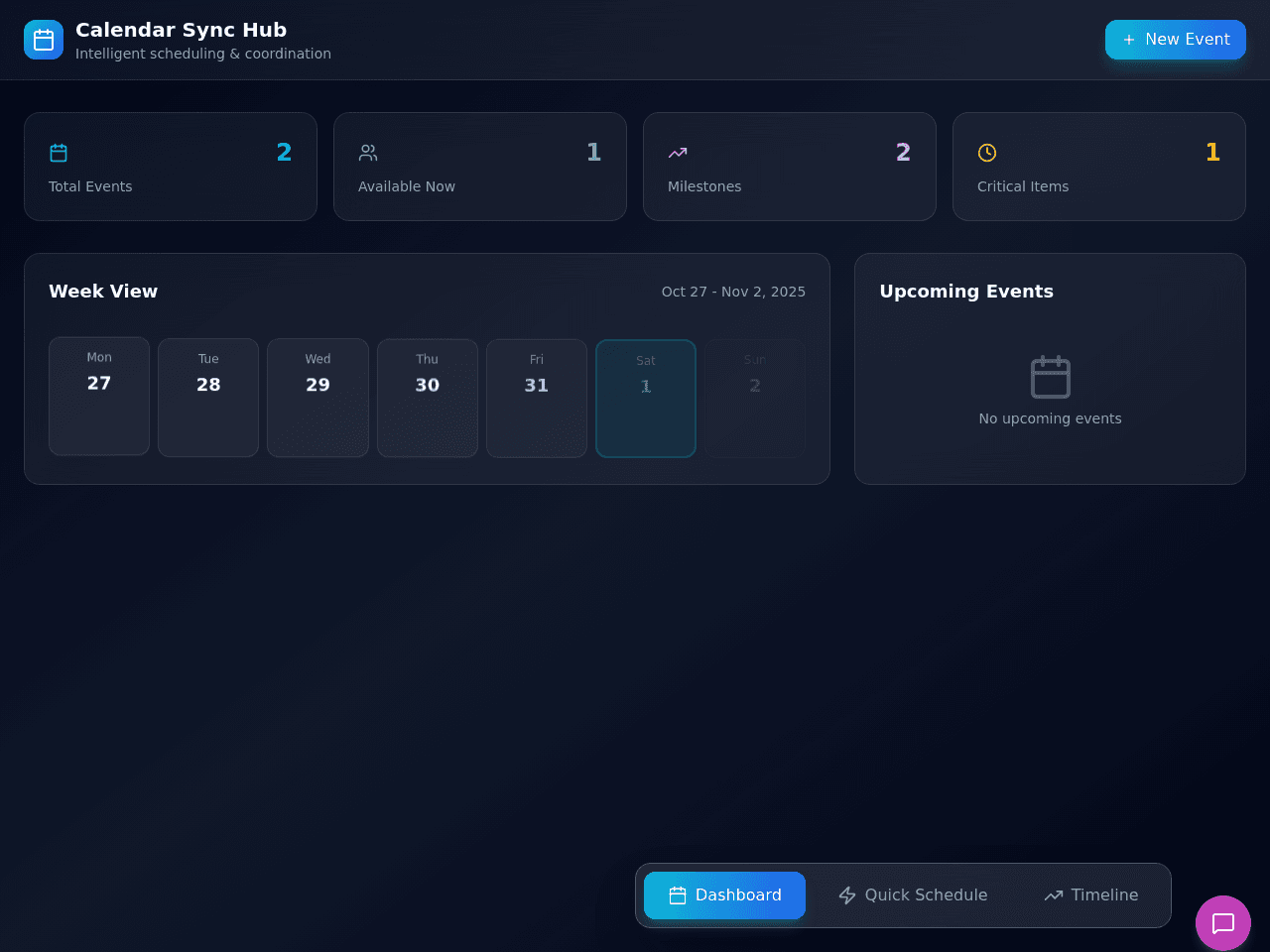 Schedule Sync Dashboard