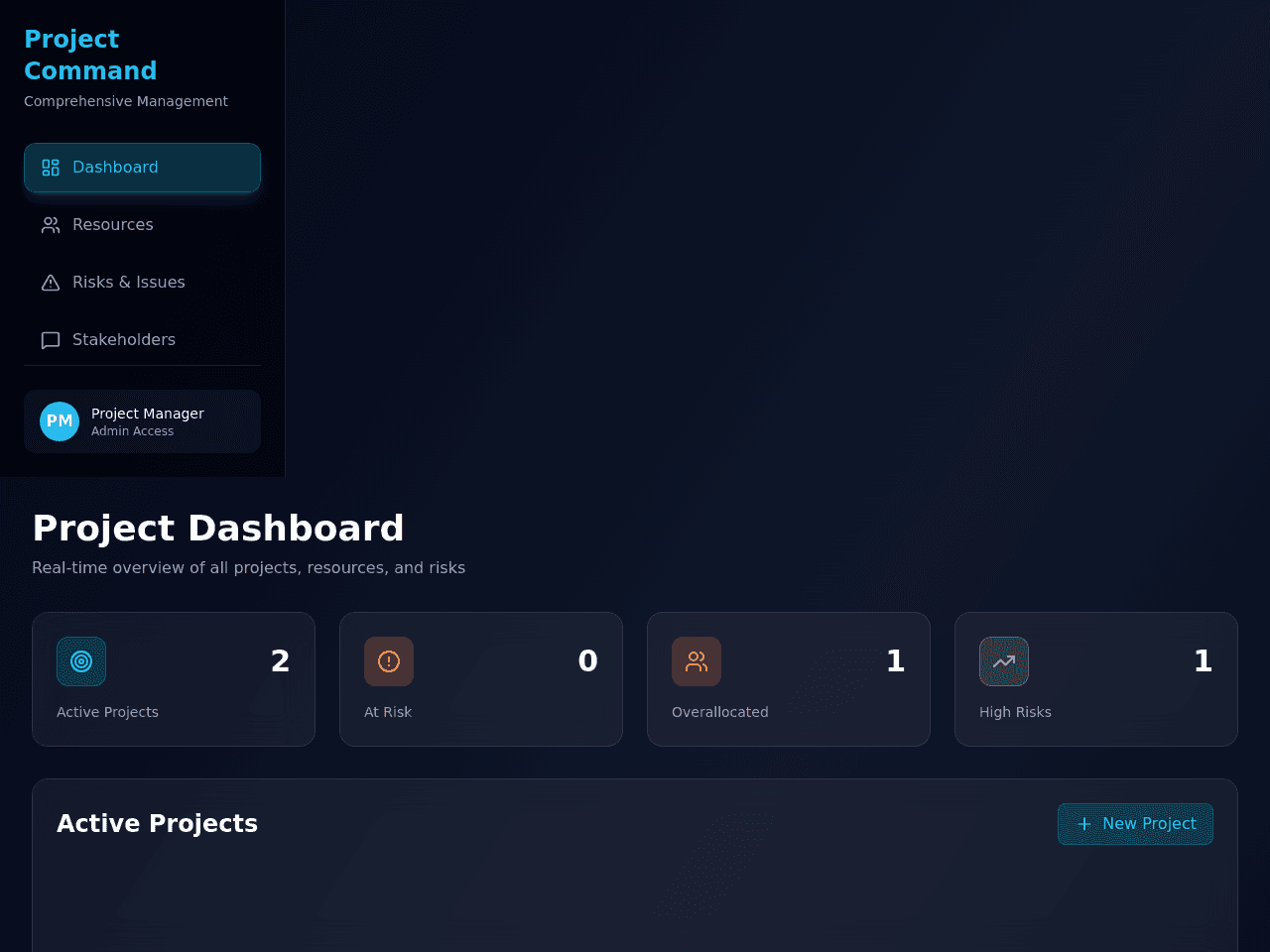 Project Plan Dashboard