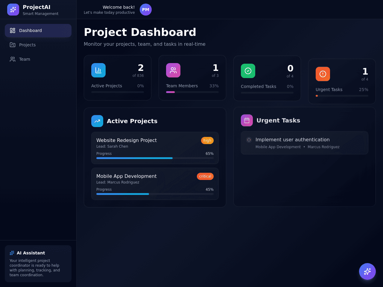 Project Sync Dashboard