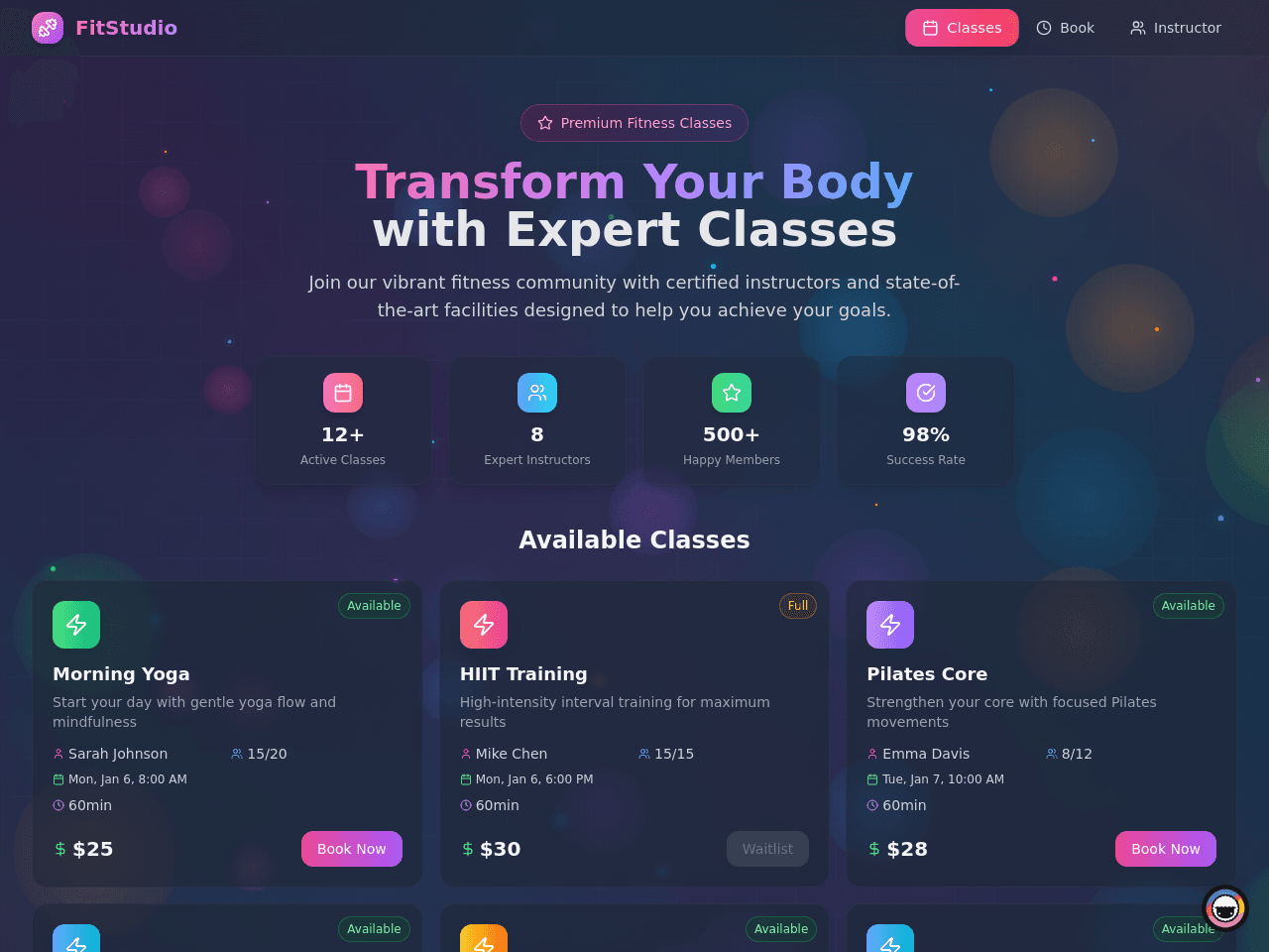 Class Booking Portal