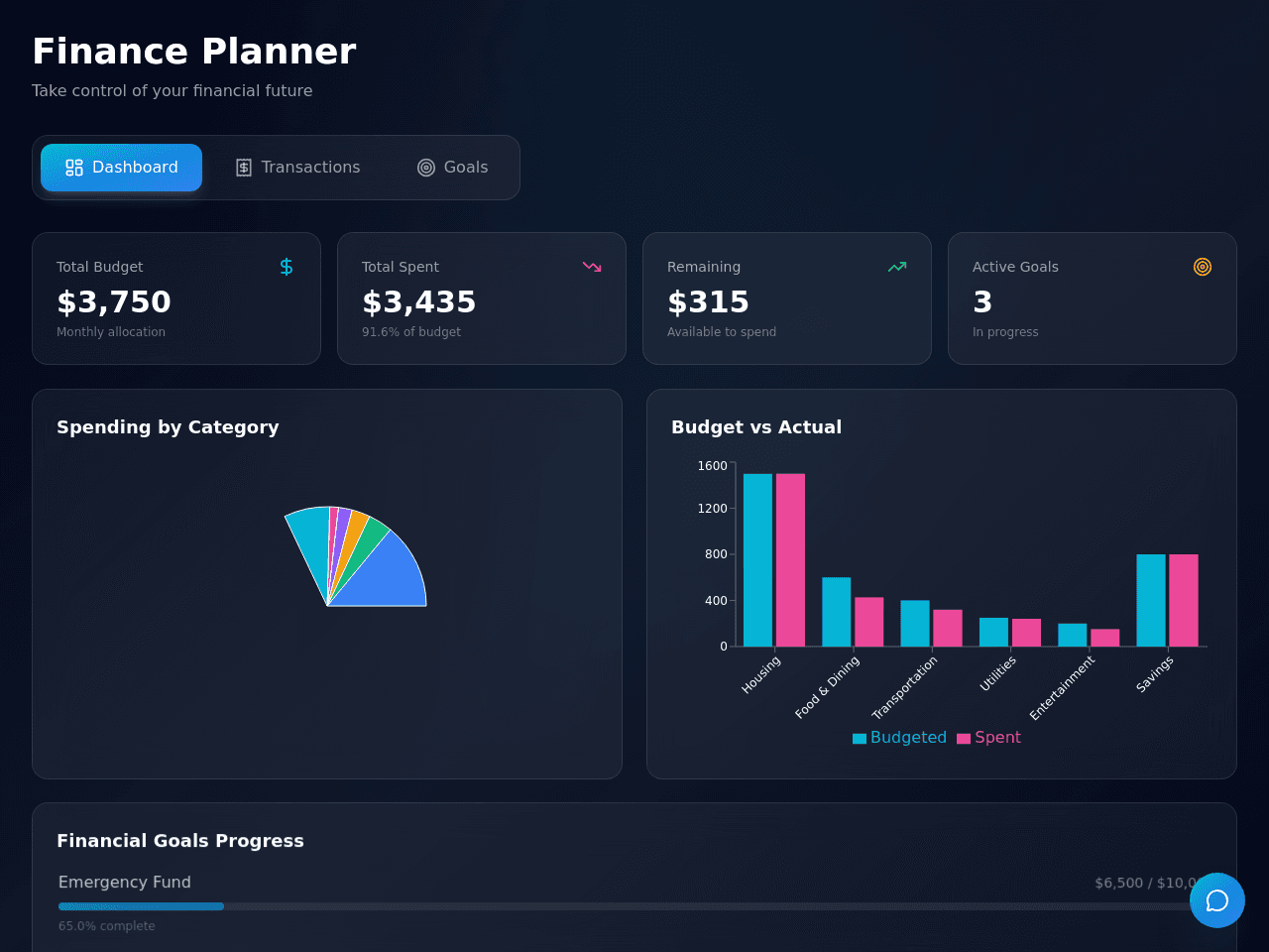 Finance Plan Studio