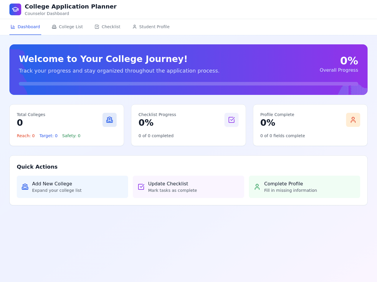 College Application Planner
