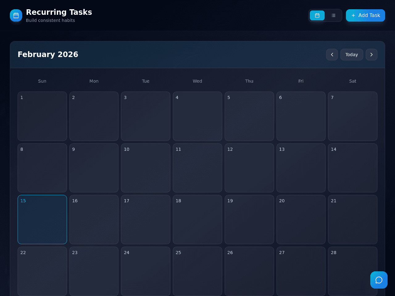 Task Calendar Flow