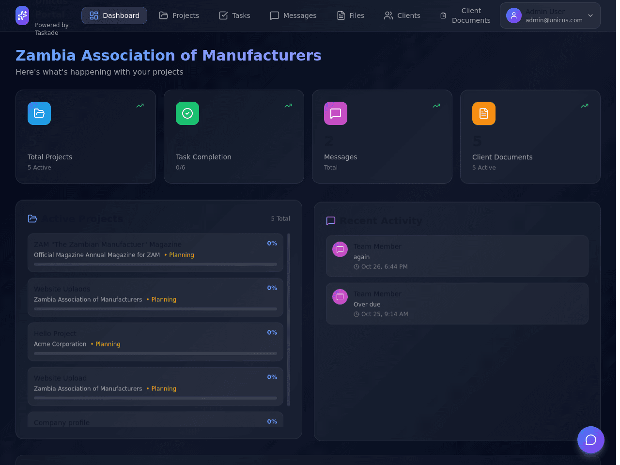 ZAM Connect Portal - Project Documents 261025:2048 Copy