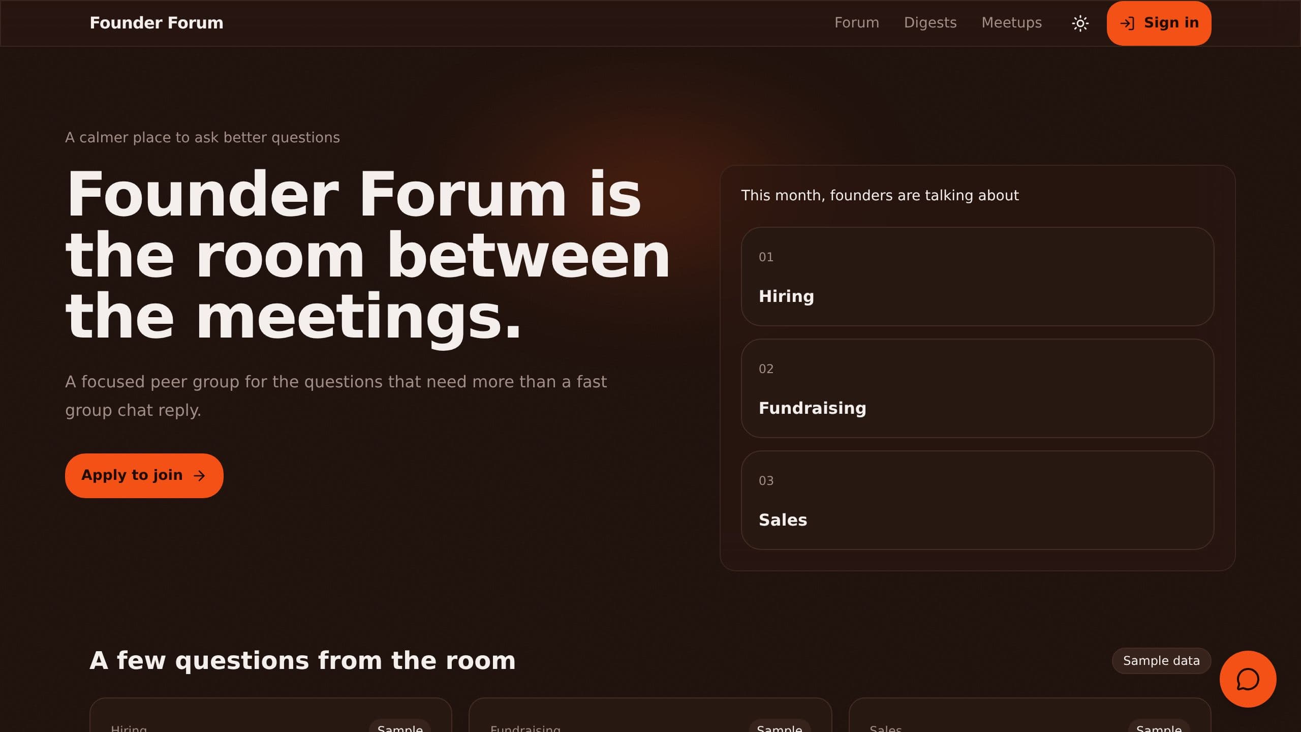 Founder Forum preview