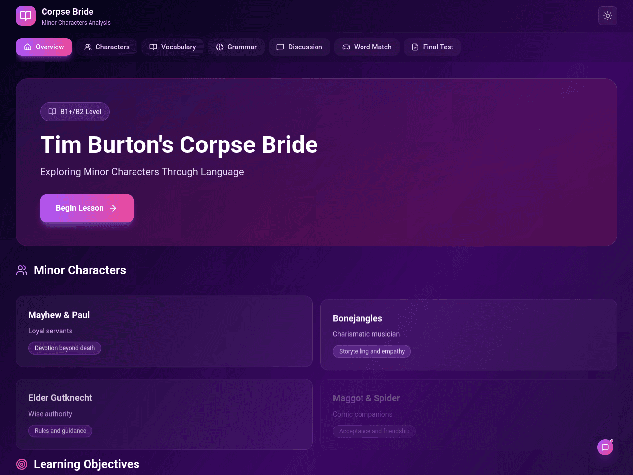 Corpse Bride Study Portal
