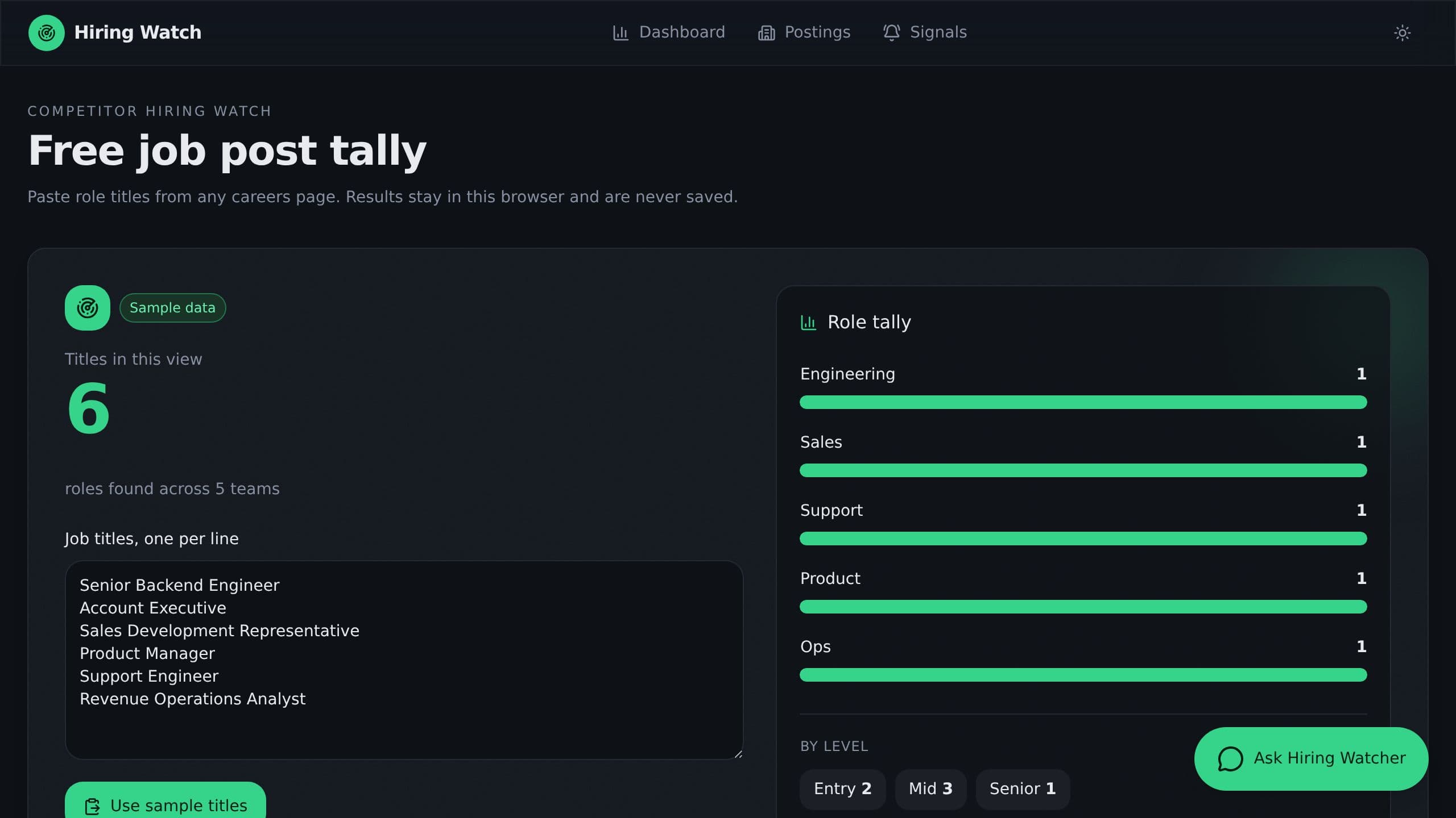 Competitor Hiring Watch preview