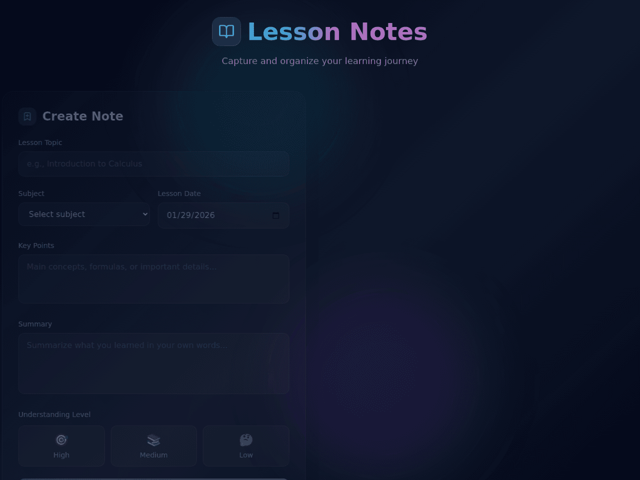 Summary Note Studio