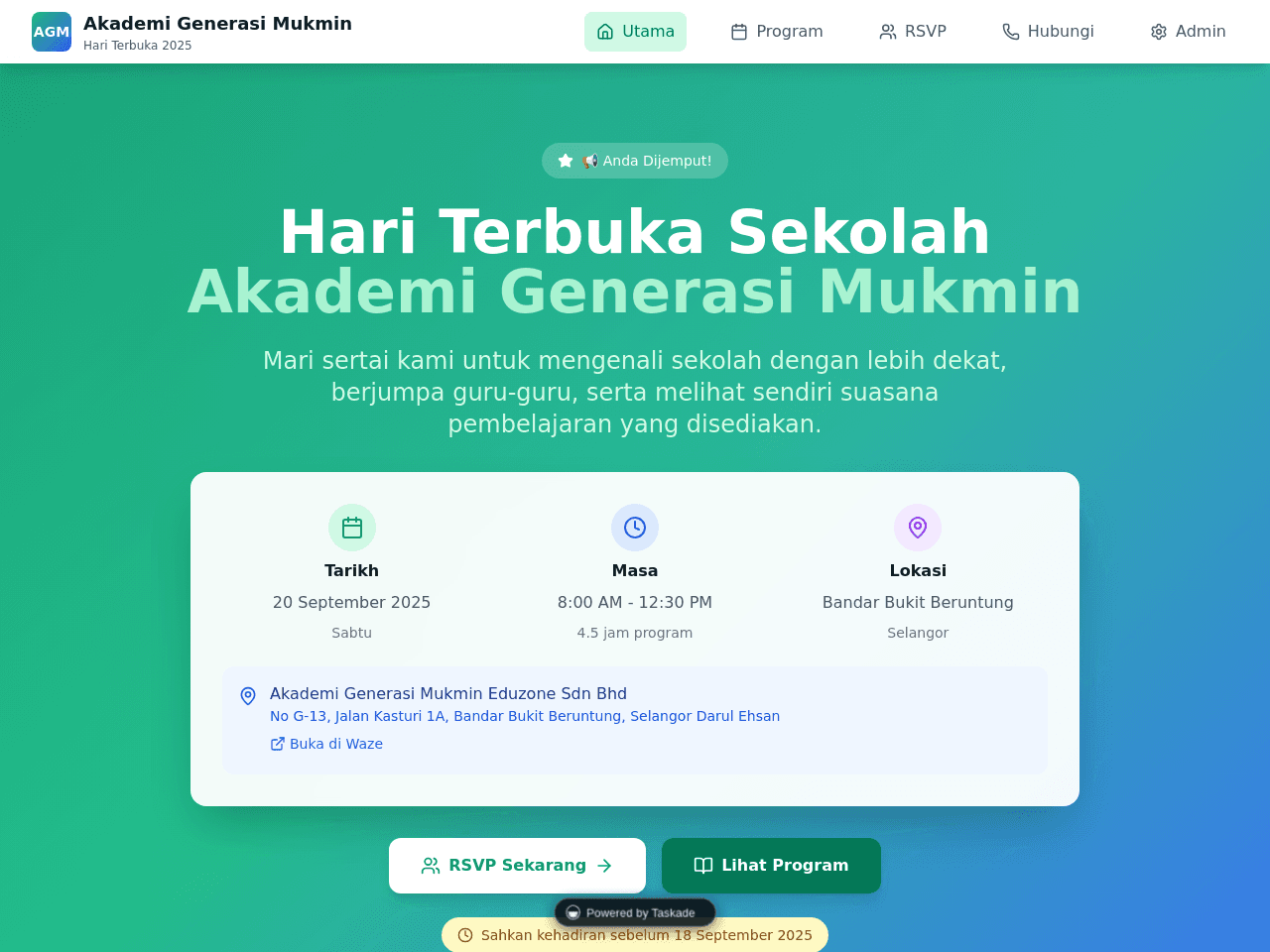PROGRAM OPEN DAY SEKOLAH RENDAH ISLAM AN NAJAH