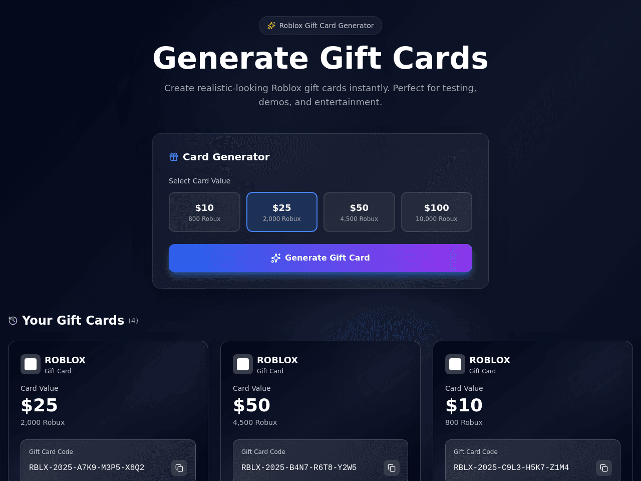 Gift Card Maker