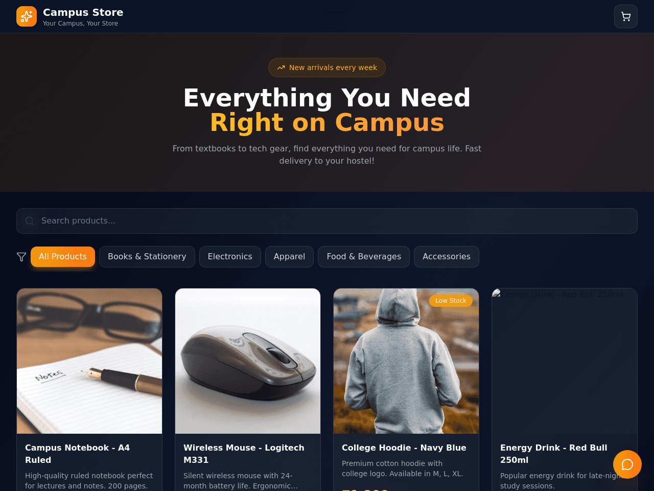 Campus Store Portal