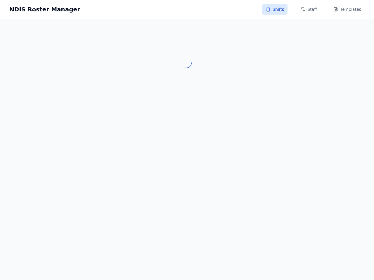 NDIS Roster Manager