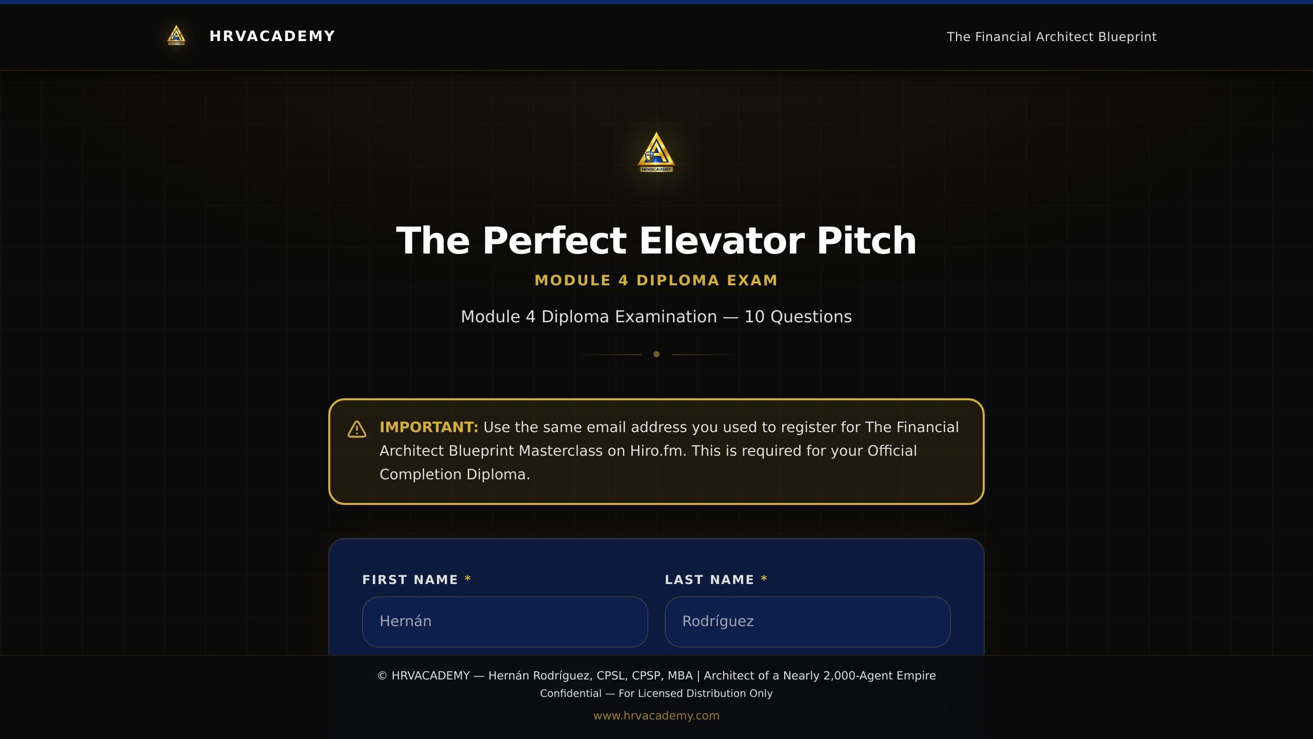 Module 4: The Perfect Elevator Pitch